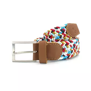 Reata de Cuero y Elastina Tricolor