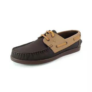 Zapatos Apache Bicolor Cafe y Caqui Suela Marron