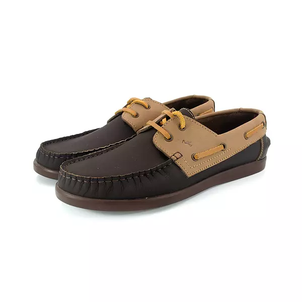 Zapatos Apache Bicolor Cafe y Caqui Suela Marron