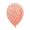 Globo Sempertex Metal Dorado Rosa Infinity Confetti
