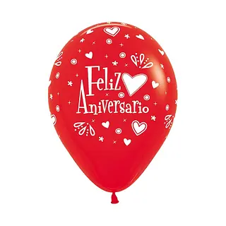 Globo Sempertex Fashion Rojo Infinity Aniversario