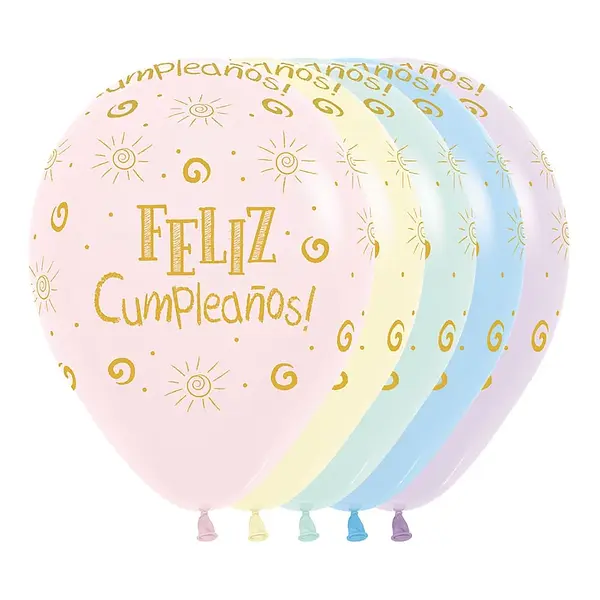 Globo Sempertex Pastel Mate Surtido Infinity Rayito De Sol