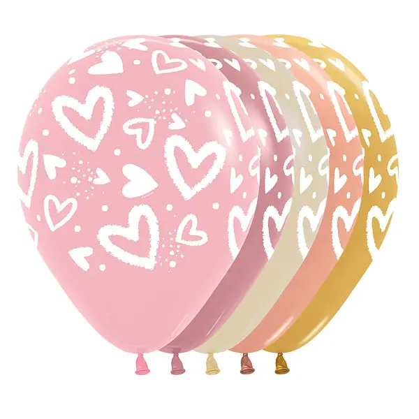Globo Sempertex Fashion Y Metal Surtido Infinity Corazones