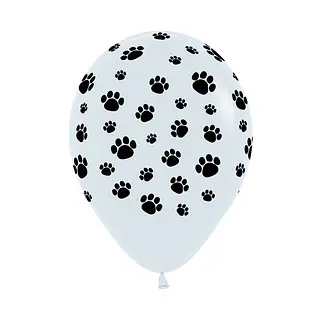Globo Sempertex Fashion Blanco Infinity Huellitas Mascota