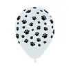 Globo Sempertex Fashion Blanco Infinity Huellitas Mascota