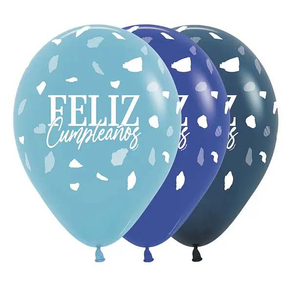 Globo Sempertex Fashion Surtido Infinity Terrazo Azul