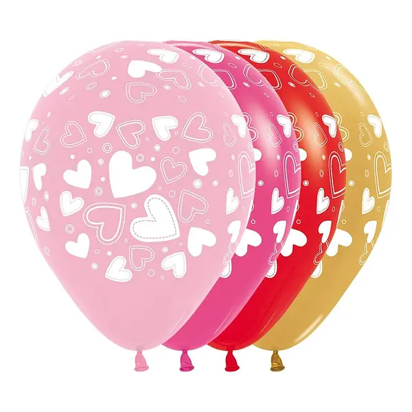 Globo Sempertex Fashion Y Metal Surtido Infinity Corazones