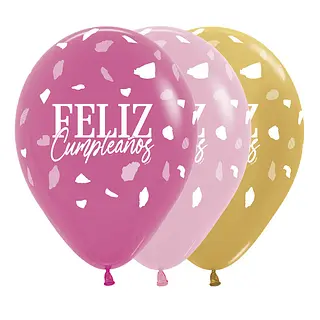 Globo Sempertex Fashion Y Metal Surtido Infinity Terrazo