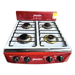 Estufa De Mesa Yamagas 4 Puestos Rojo Gas Propano