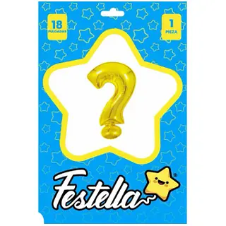 Globo Signo Pregunta Dorado 18''