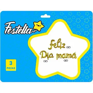 Globo Feliz Dia Mamá Cursivo Dorado