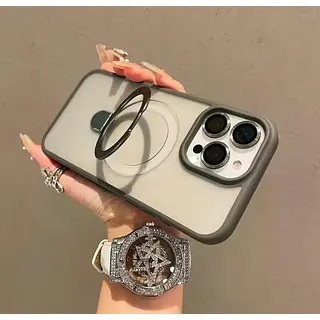 Case Magsafe Gris Mate Protector Cámaras Iphone 16