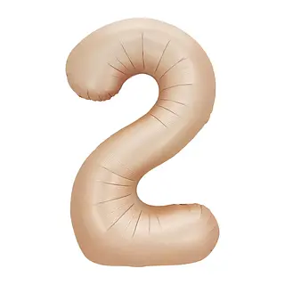 Globo Metalizado Numero 2 Latte