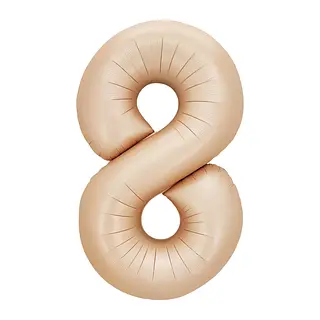 Globo Metalizado Numero 8 Latte