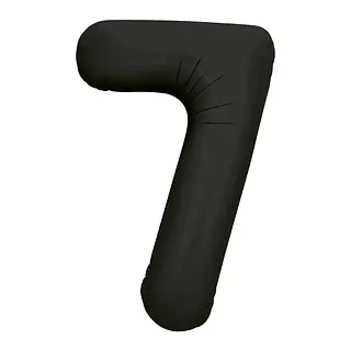 Globo Metalizado Numero 7 Negro Mate