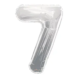 Globo Metalizado Numero 7 Plateado