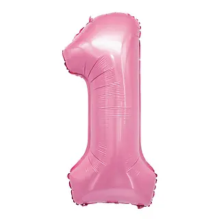 Globo Metalizado Numero 1 Rosado