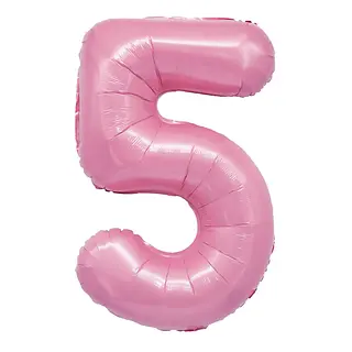 Globo Metalizado Numero 5 Rosado