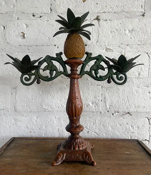 Candelabro Piña Con Espacio Para 3 Velas