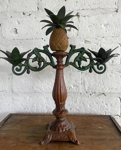Candelabro Piña Con Espacio Para 3 Velas