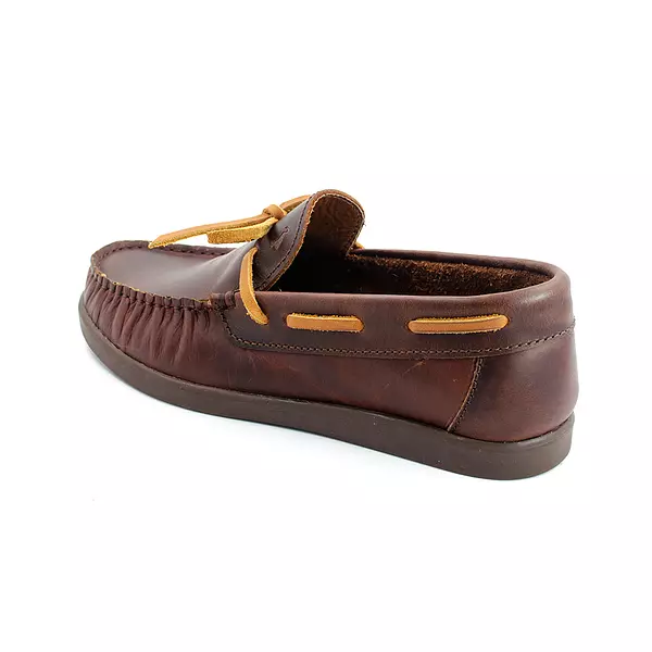 Zapato Mocasine de Cuero Café Suela Marrón