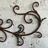 Aplique Pared Con Arabescos Y Flor En El Centro