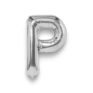Globo Metalizado Letra P Plateado