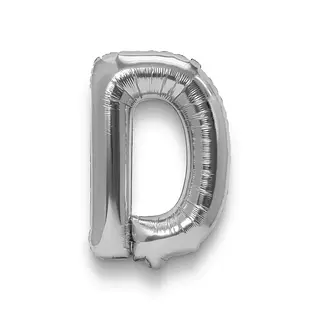Globo Metalizado Letra D Plateado