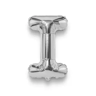 Globo Metalizado Letra I Plateado