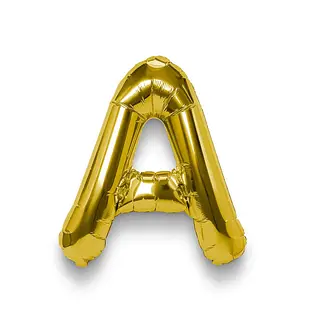Globo Metalizado Letra A Dorado