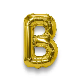 Globo Metalizado Letra B Dorado