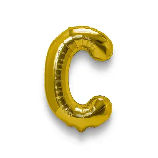 Globo Metalizado Letra C Dorado