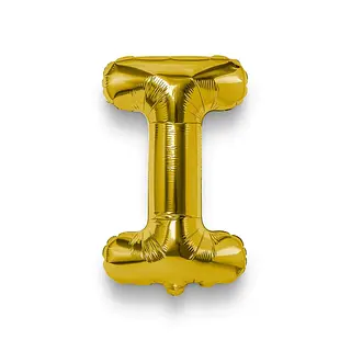 Globo Metalizado Letra I Dorado