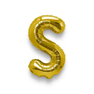 Globo Metalizado Letra S Dorado