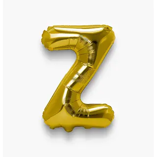 Globo Metalizado Letra Z Dorado