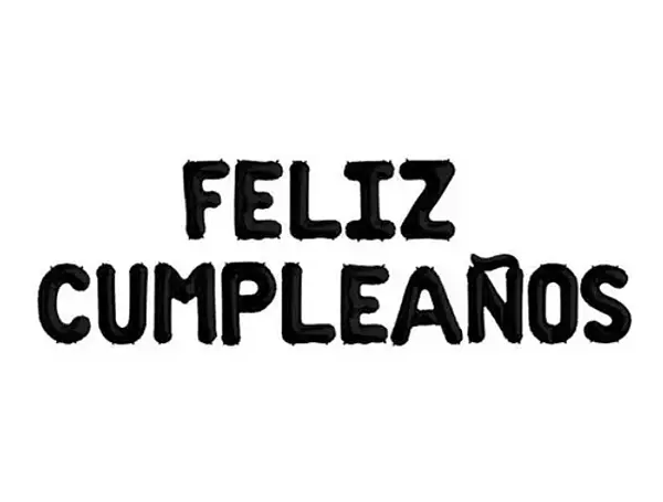 Globo Metalizado Feliz Cumpleaños Negro