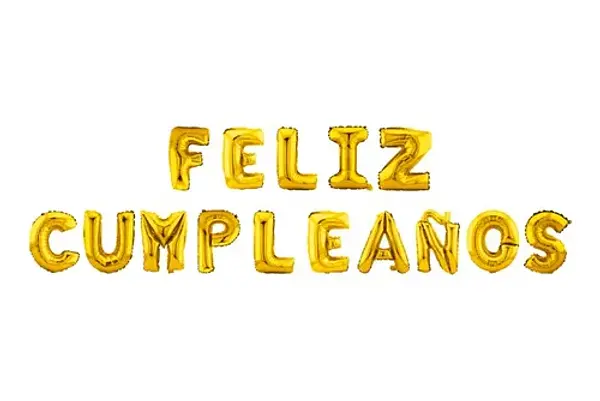 Globo Metalizado Feliz Cumpleaños Dorado