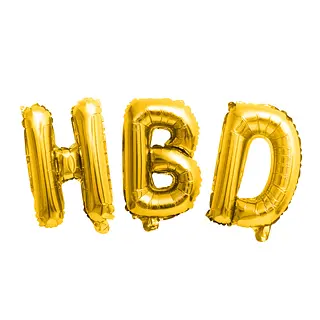 Globo Metalizado Hbd Dorado