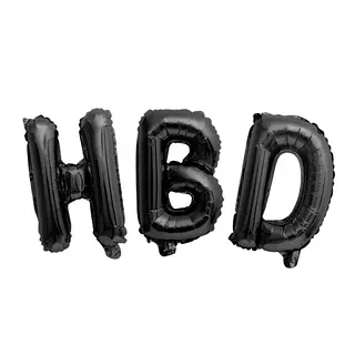 Globo Metalizado Hbd Negro