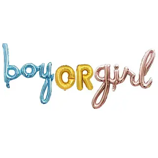 Globo Metalizado "Boy Or Girl" Azul Y Rosado