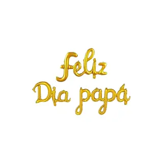 Globo Metalizado Feliz Dia Papá Dorado