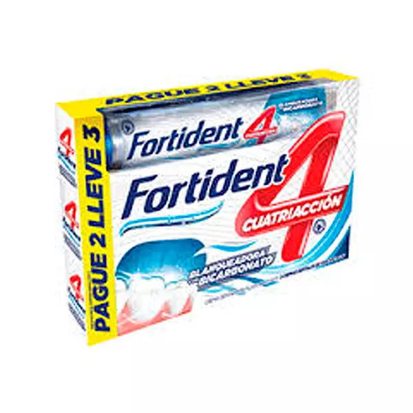 Crema De Dientes Fortident 4 Acción Promo Pague 2 Lleve 3 Co