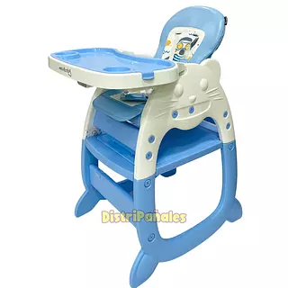 Silla Comedor 3 En 1 Maxibaby Azul