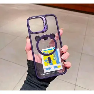 Case Magsafe Borde Morado Protector Cámaras Iphone 16