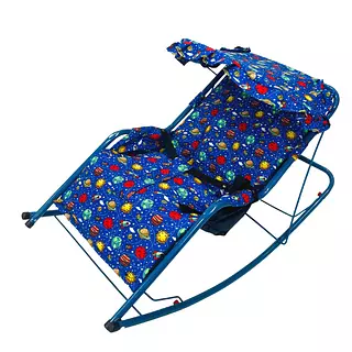 Silla Mecedora Clásica Azul