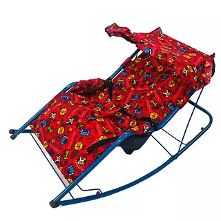 Silla Mecedora Clásica Roja