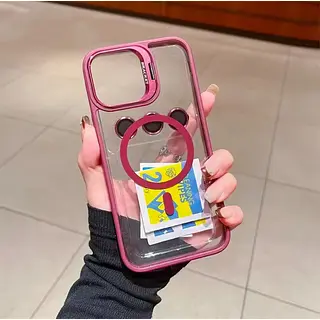 Case Magsafe Borde Vinotinto Protector Cámaras Iphone 13pro+