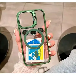 Case Magsafe Borde Verde Protector Cámaras Iphone 13pro