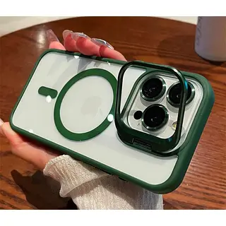 Case Magsafe Borde Verde Protector Cámaras Iphone 13pro