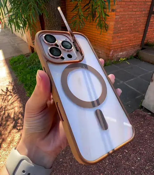 Case Magsafe Borde Cafe Protector Cámaras Iphone 12pro+